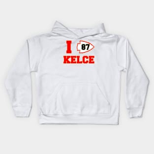 I Love Travis Kelce 87 Kids Hoodie